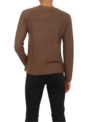 Maglia Emme Marella in misto lana marrone con leggeri inserti lurex in DONNA