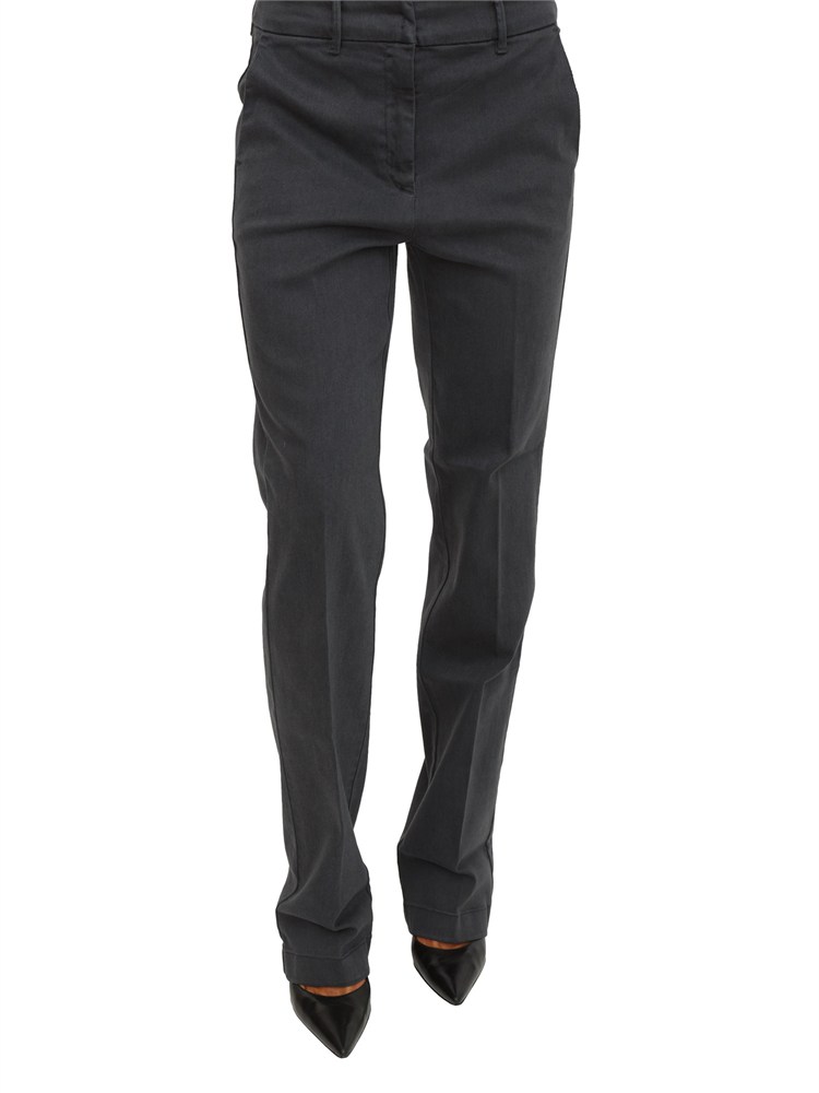 Pantaloni Marella taglio dritto in bull stretch grigio