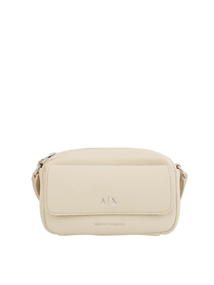 Borsa a tracolla Armani Exchange in ecopelle beige