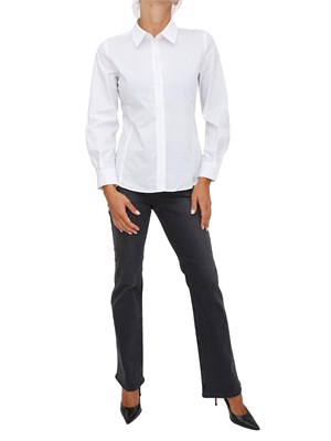 Camicia maniche lunghe iBlues in cotone stretch bianco in DONNA