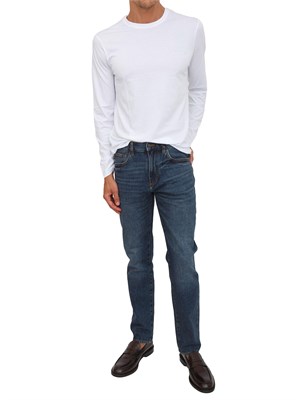 T-shirt  bianco Armani Exchange in cotone Pima a maniche lunghe in UOMO