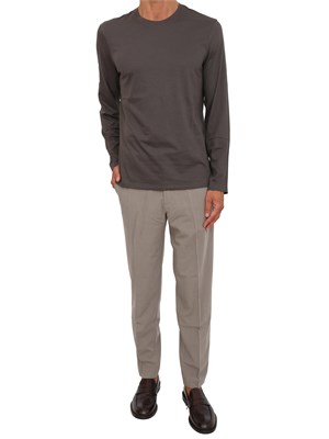 T-shirt  grigio Armani Exchange in cotone Pima a maniche lunghe in UOMO