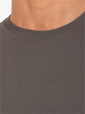 T-shirt  grigio Armani Exchange in cotone Pima a maniche lunghe in UOMO