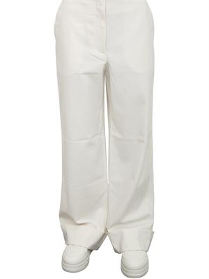 Pantalone donna Armani Exchange in misto viscosa avorio con risvolti in DONNA