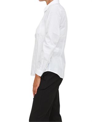 Camicia Marella in popeline di puro cotone bianco con taschino in DONNA