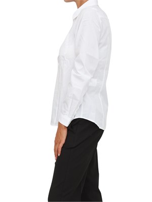 Camicia Marella in popeline di puro cotone bianco con taschino in DONNA
