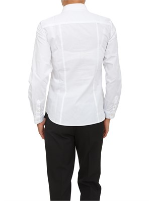 Camicia Marella in popeline di puro cotone bianco con taschino in DONNA