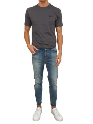 EA7 EMPORIO ARMANI T-shirt  grigio EA7 Core Identity in cotone Pima in UOMO