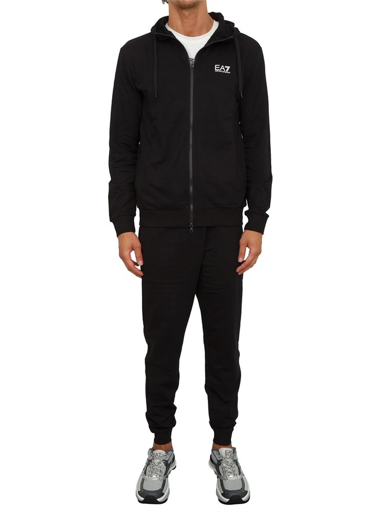 EA7 EMPORIO ARMANI Tuta sportiva nero EA7 Core Identity in cotone