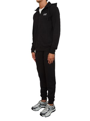 EA7 EMPORIO ARMANI Tuta sportiva nero EA7 Core Identity in cotone in UOMO