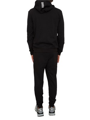 EA7 EMPORIO ARMANI Tuta sportiva nero EA7 Core Identity in cotone in UOMO