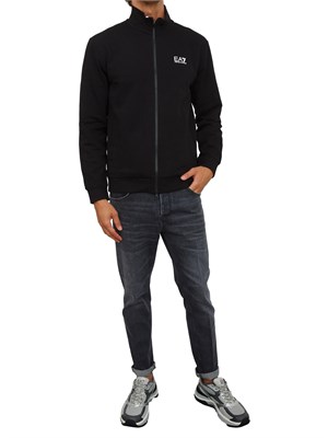 FELPA EA7 EMPORIO ARMANI NERO in UOMO