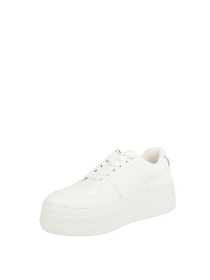 ARMANI EXCHANGE Sneakers donna Emporio Armani in ecopelle bianca con suola alta in DONNA
