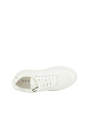 ARMANI EXCHANGE Sneakers donna Emporio Armani in ecopelle bianca con suola alta in DONNA
