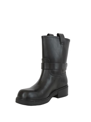Stivali donna Armani Exchange in ecopelle nera con cinturino in DONNA