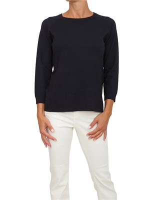Maglia Emme Marella con maniche raglan in viscosa stretch blu in DONNA