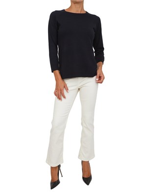 Maglia Emme Marella con maniche raglan in viscosa stretch blu in DONNA