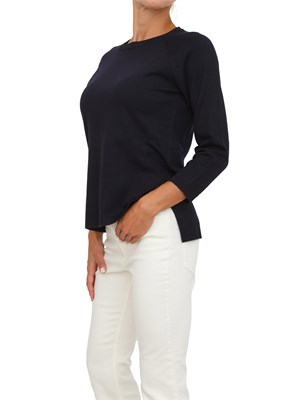 Maglia Emme Marella con maniche raglan in viscosa stretch blu in DONNA