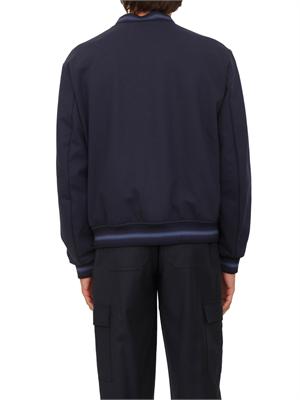 Bomber Etro uomo in tessuto tecnico Paisley blu in UOMO