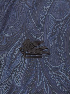 Bomber Etro uomo in tessuto tecnico Paisley blu in UOMO