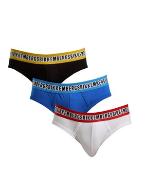 Pack 3 slip Bikkembergs uomo in cotone multicolor in UOMO