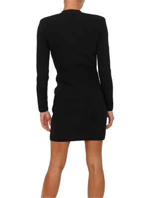 Mini abito Elisabetta Franchi in maglia nera con decorazioni gioiello in DONNA