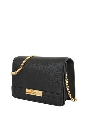 Tracolla nero Elisabetta Franchi con catena groumette in DONNA