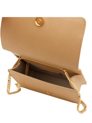 Tracolla beige Elisabetta Franchi con catena groumette in DONNA
