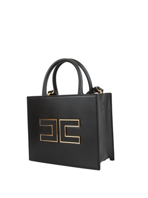 Tote piccola nero Elisabetta Franchi con logo in DONNA
