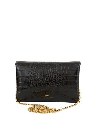 Tracolla nero Elisabetta Franchi con catena groumette in DONNA