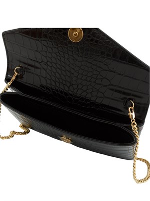 Tracolla nero Elisabetta Franchi con catena groumette in DONNA