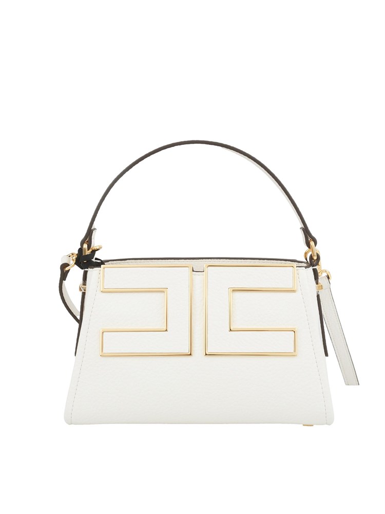Tote piccola bianco Elisabetta Franchi con logo