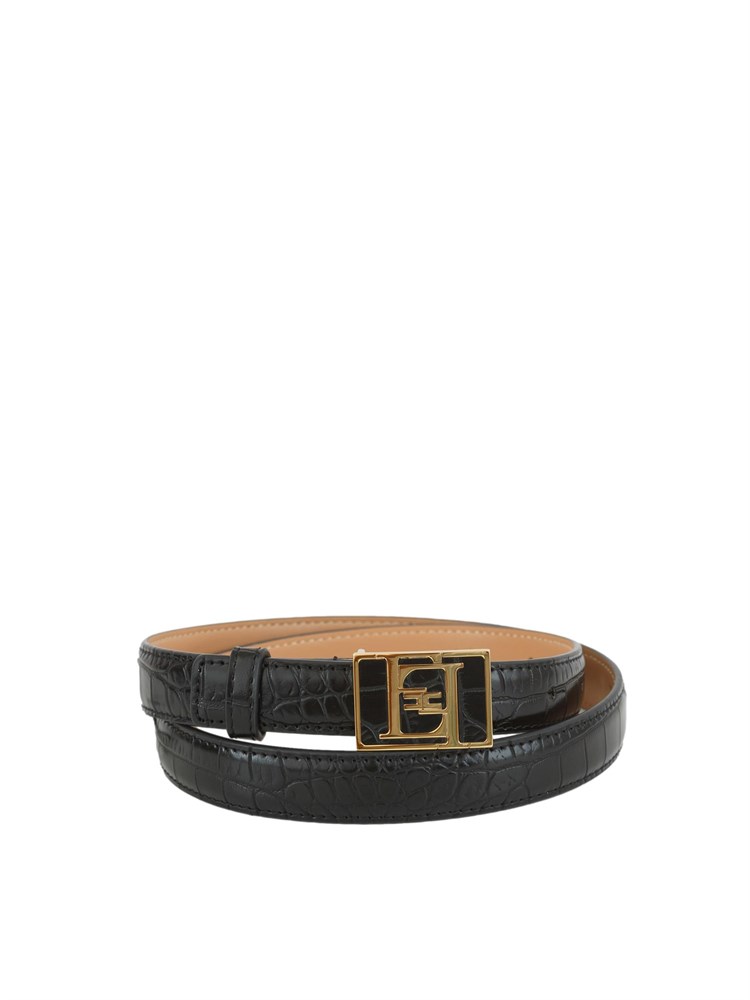 Cintura nero Elisabetta Franchi con logo