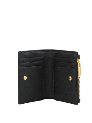 Portafoglio nero Elisabetta Franchi con placca logo in DONNA