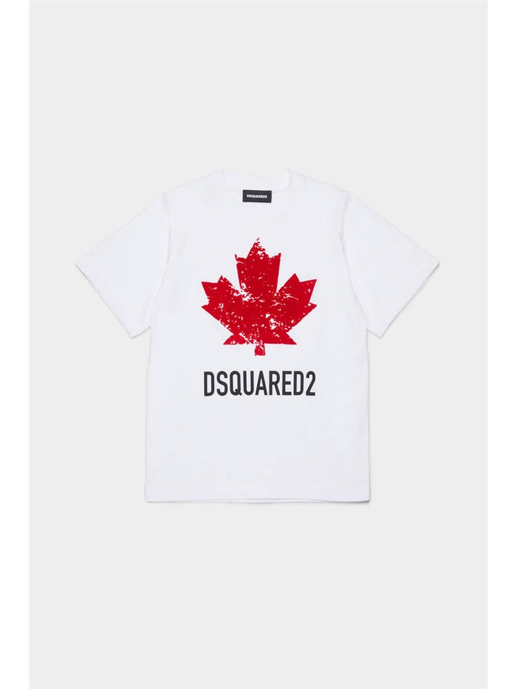 DSQUARED2 JUNIOR T-shirt Dsquared2 Kids bianco con logo rosso
