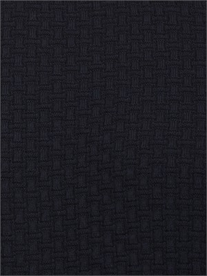 Maglione blu Emporio Armani in lana vergine con pattern jacquard a rilievo in UOMO
