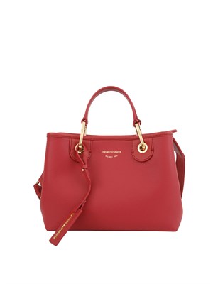 Borsa Emporio Armani in ecopelle rossa effetto martellato in DONNA