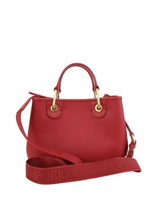 Borsa Emporio Armani in ecopelle rossa effetto martellato in DONNA