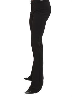 Pantaloni Elisabetta Franchi in crêpe leggero nero in DONNA