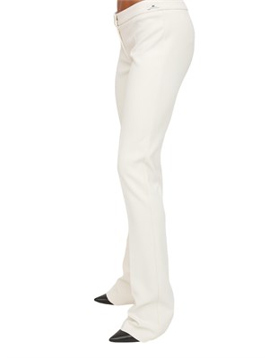 Pantaloni Elisabetta Franchi in crêpe bianco panna in DONNA
