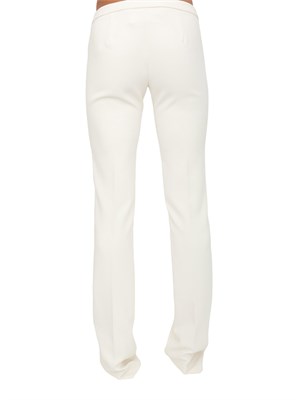 Pantaloni Elisabetta Franchi in crêpe bianco panna in DONNA