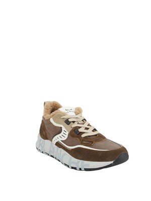 Sneaker uomo Voile Blanche con pelliccia interna e suede marrone in UOMO