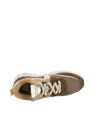 Sneaker uomo Voile Blanche con pelliccia interna e suede marrone in UOMO