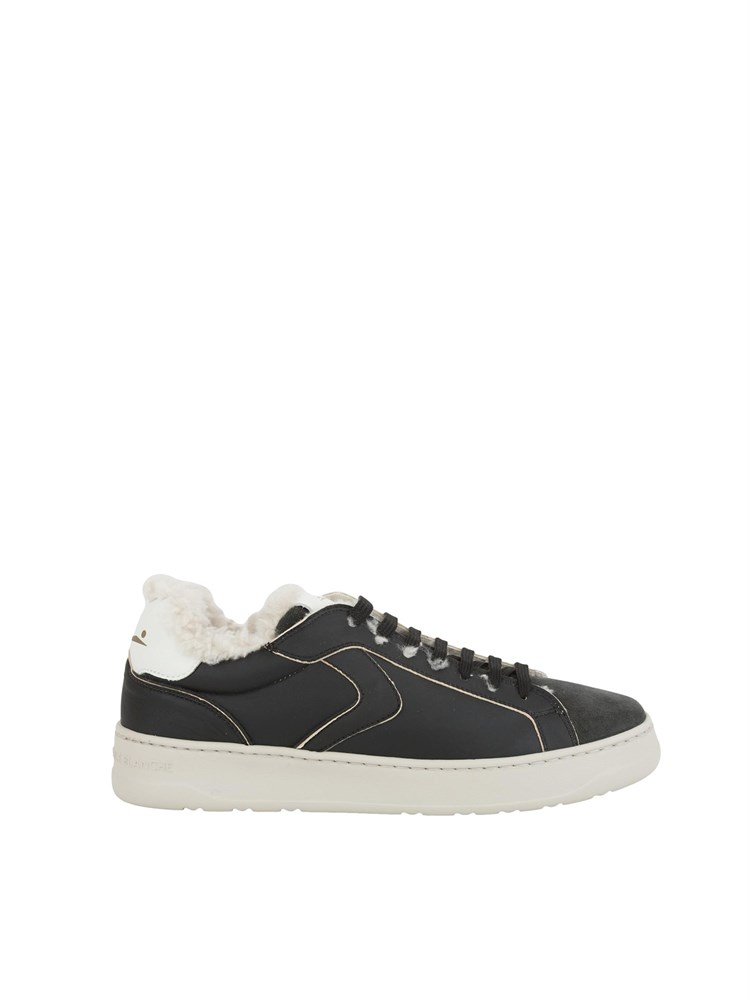 Sneakers uomo Voile Blanche in suede nera con pelliccia interna