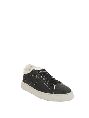 Sneakers uomo Voile Blanche in suede nera con pelliccia interna in UOMO