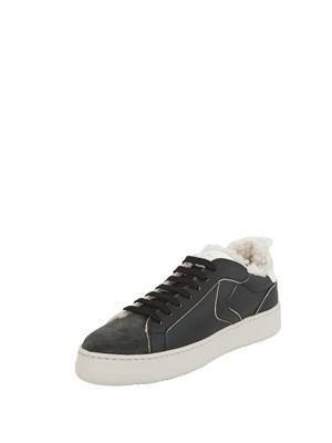 Sneakers uomo Voile Blanche in suede nera con pelliccia interna in UOMO