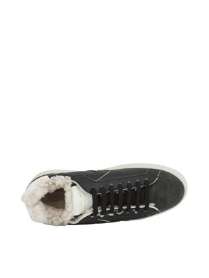 Sneakers uomo Voile Blanche in suede nera con pelliccia interna in UOMO