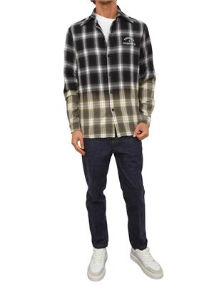Camicia overshirt Richmond X uomo in flanella di cotone a quadri in UOMO