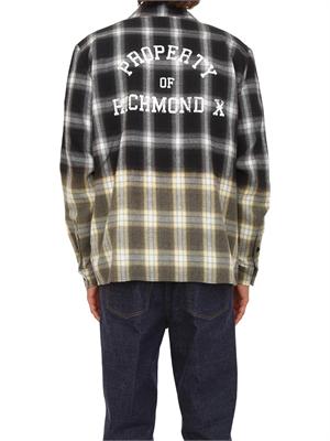 Camicia overshirt Richmond X uomo in flanella di cotone a quadri in UOMO