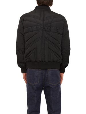 Bomber uomo Richmond X in tessuto nero trapuntato Union Jack in UOMO